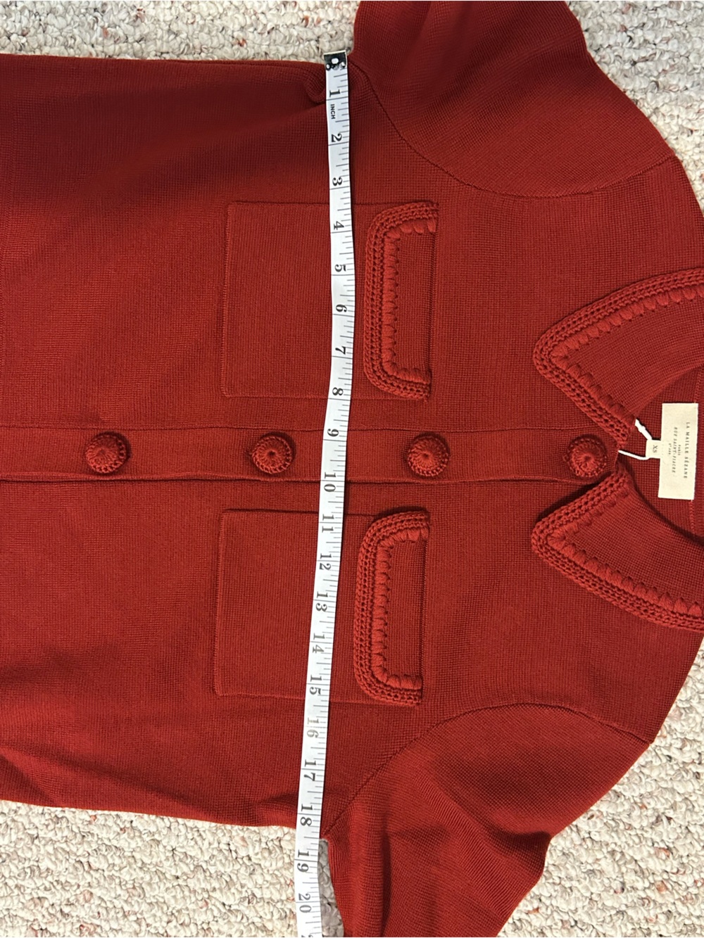 Sezane Betty Cardigan - Terracotta Crochet - XS - Picture 14 of 16
